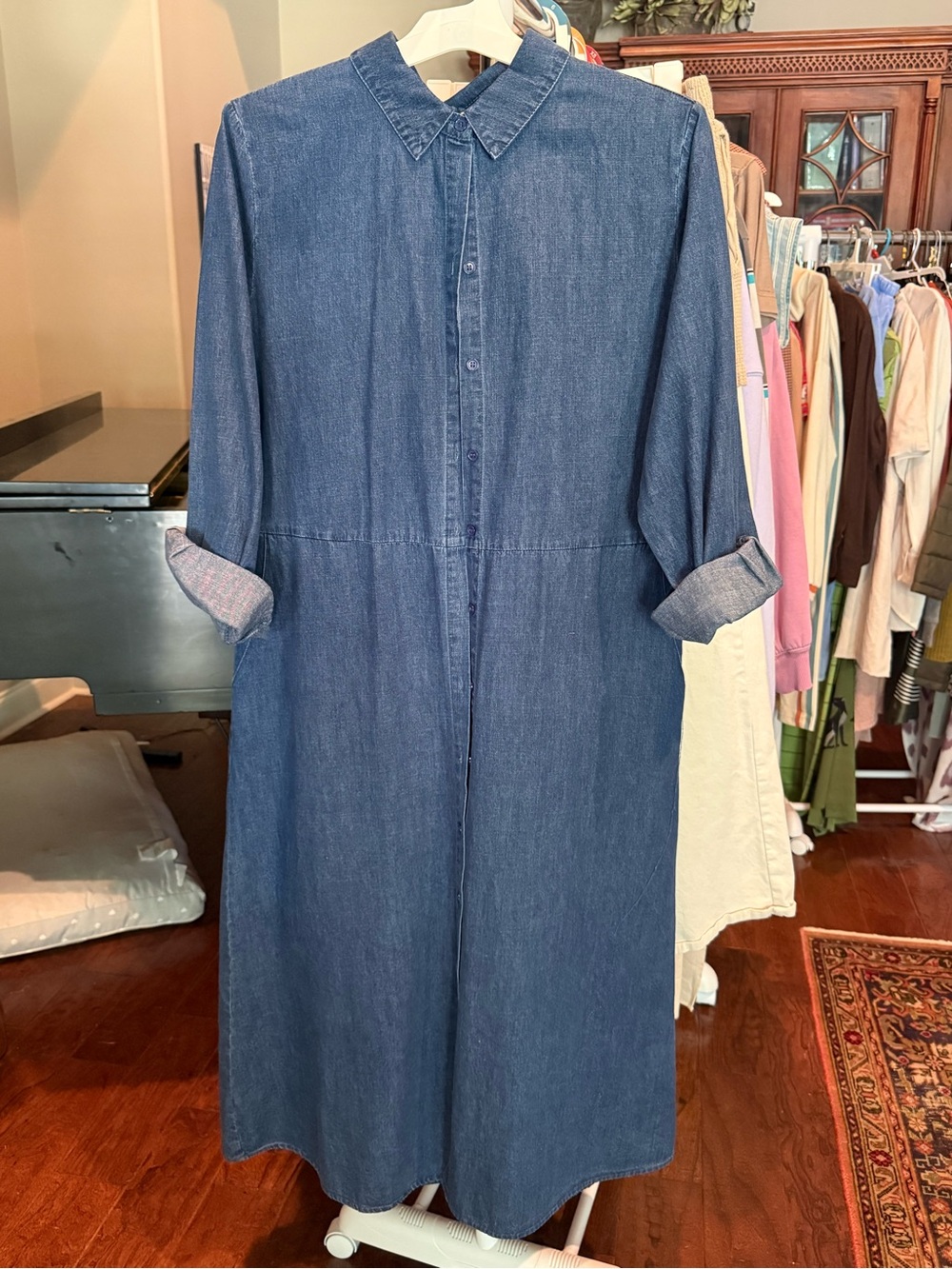 Lara Daisy Long Denim Dress